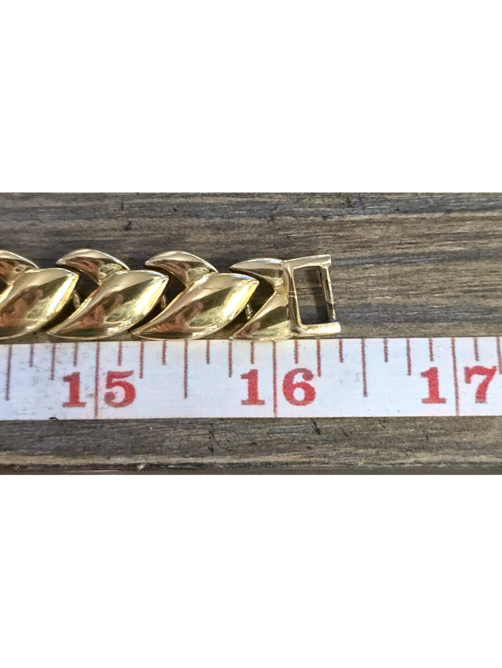 Vintage Luxe Napier Leaf Link Necklace High Polish Gold - Picture 6 of 7